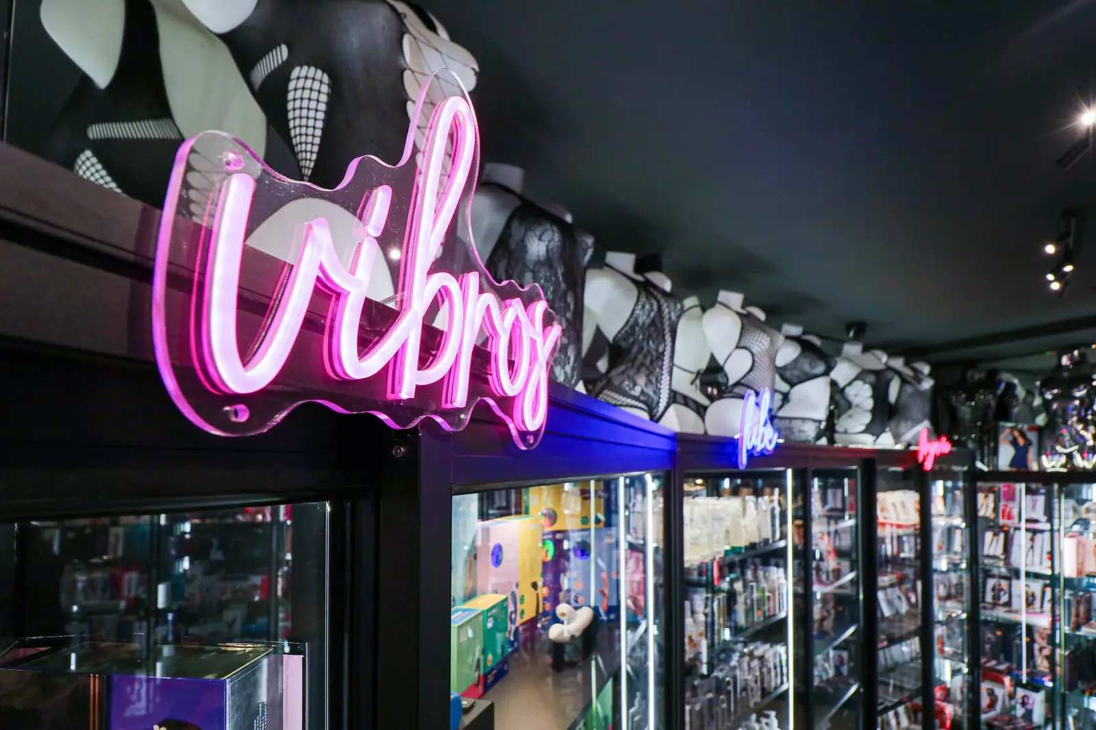 The vibrator section at Lynx Store in Toulouse